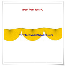 2015 New Design Yellow 10 Foot Bunting Fan Paper Garland